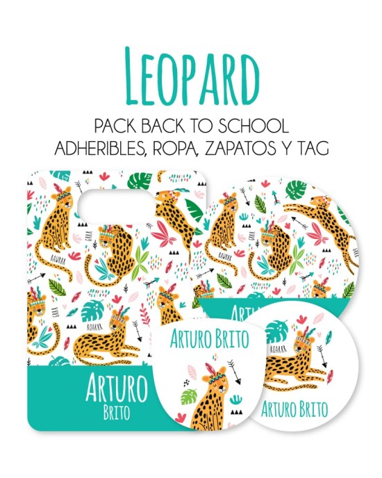 Pack Back to School Leopard