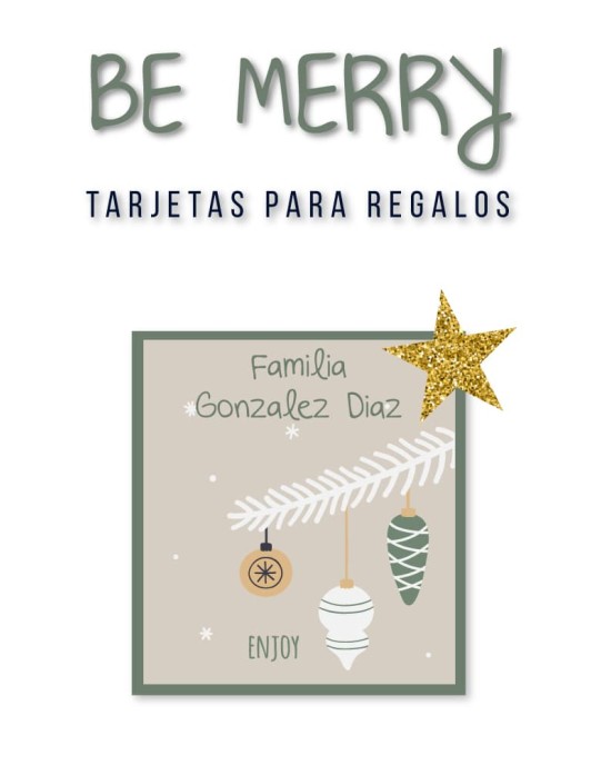 Navidad Tarjetas Be Merry