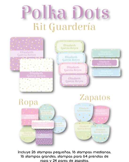 Kit Guarderia Polka Dots