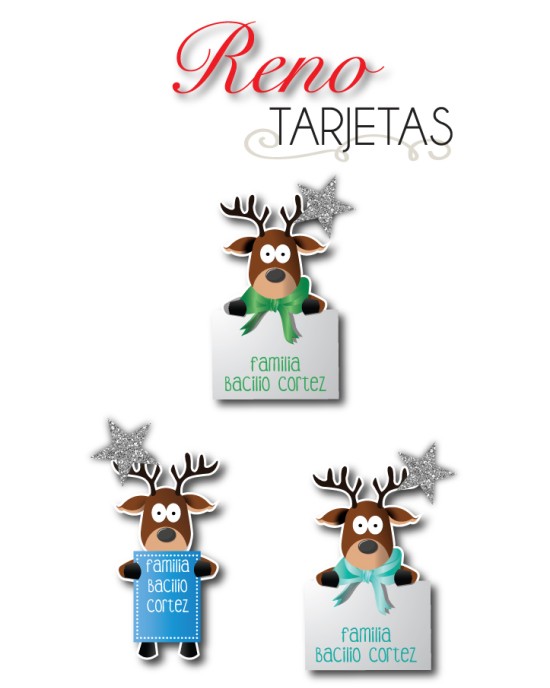 Navidad Tarjetas Reno