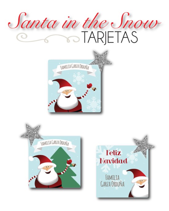 Navidad Tarjetas Santa in the Snow