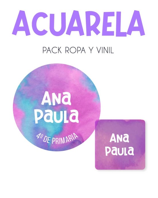 Pack Ropa y Escuela Acuarela