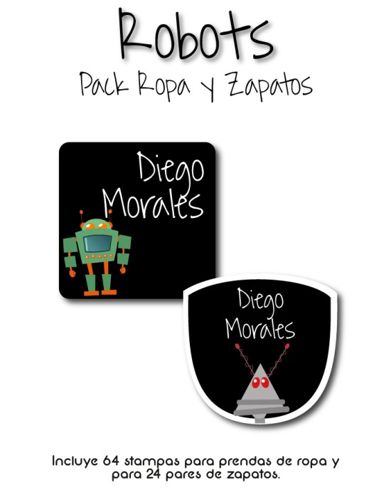 Pack Ropa y Zapatos Robots